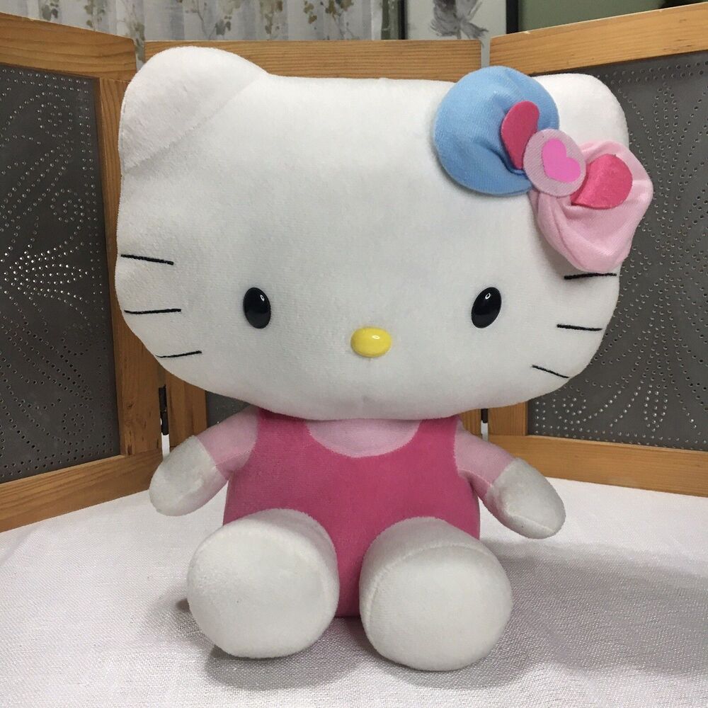 Hello Kitty Plush 12” Pink Dress Bow 2013 Sanrio  Just For You Teddy Bear